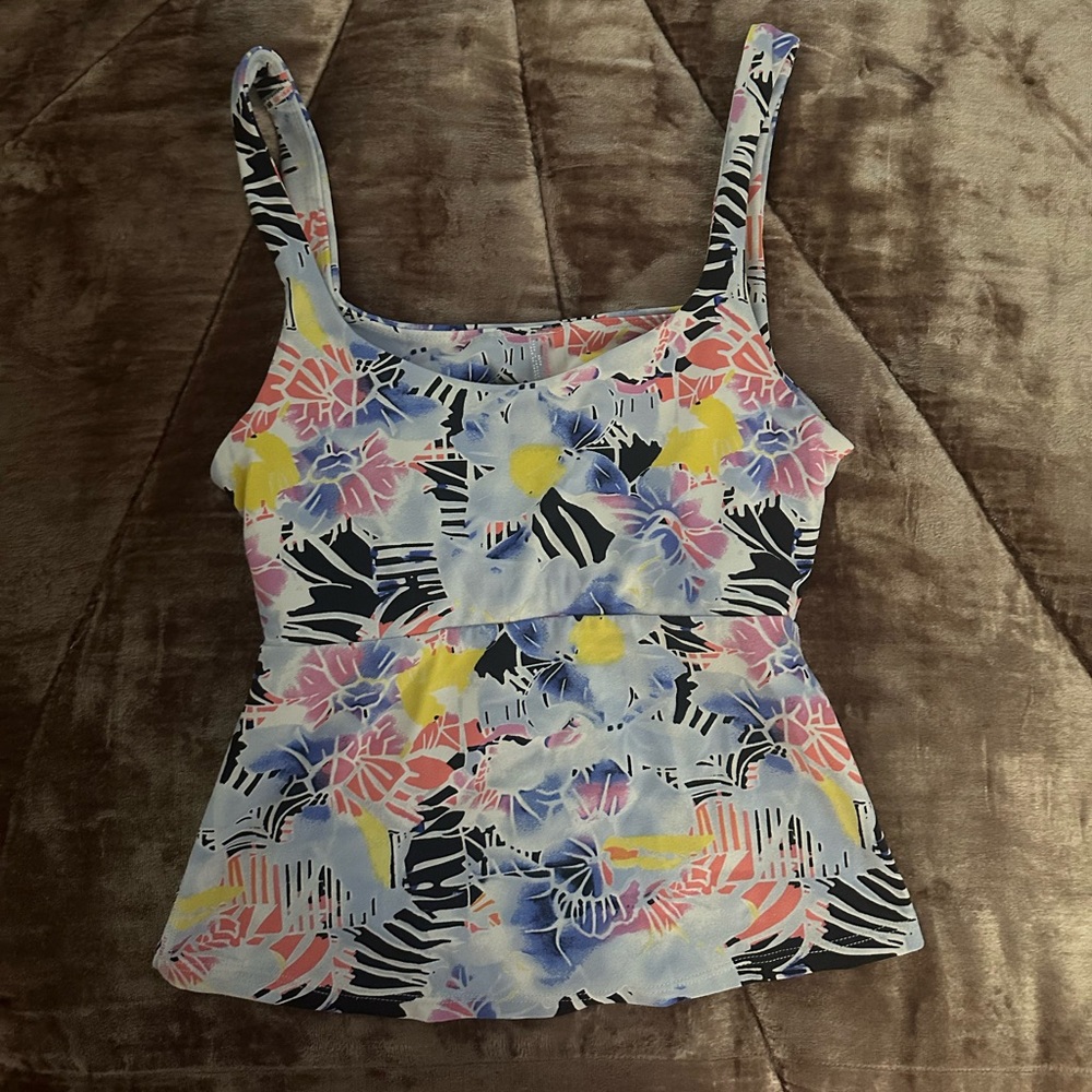 Free People Multicolor Floral Tank Top